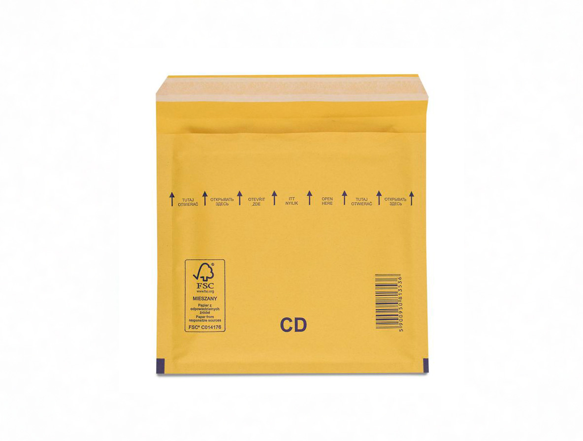 Конверти бандерольні для cd дисків 180 х 160 крафт коричневі з відривною стрічкою 200 штук