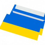 Конверти DL 65 110х220 мм відривна стрічка жовто-блакитні 100 шт
